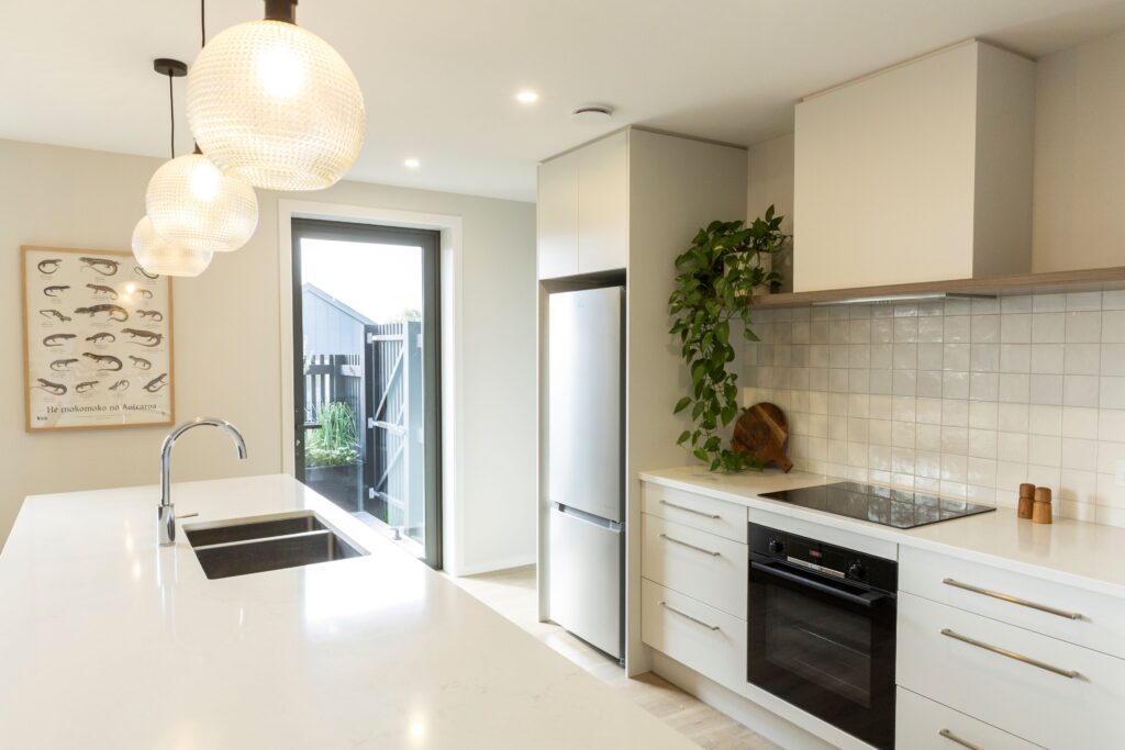 Kitchen with white and scandi feel